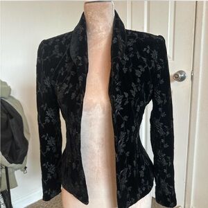 Vintage Oscar de La Renta velvet floral blazer